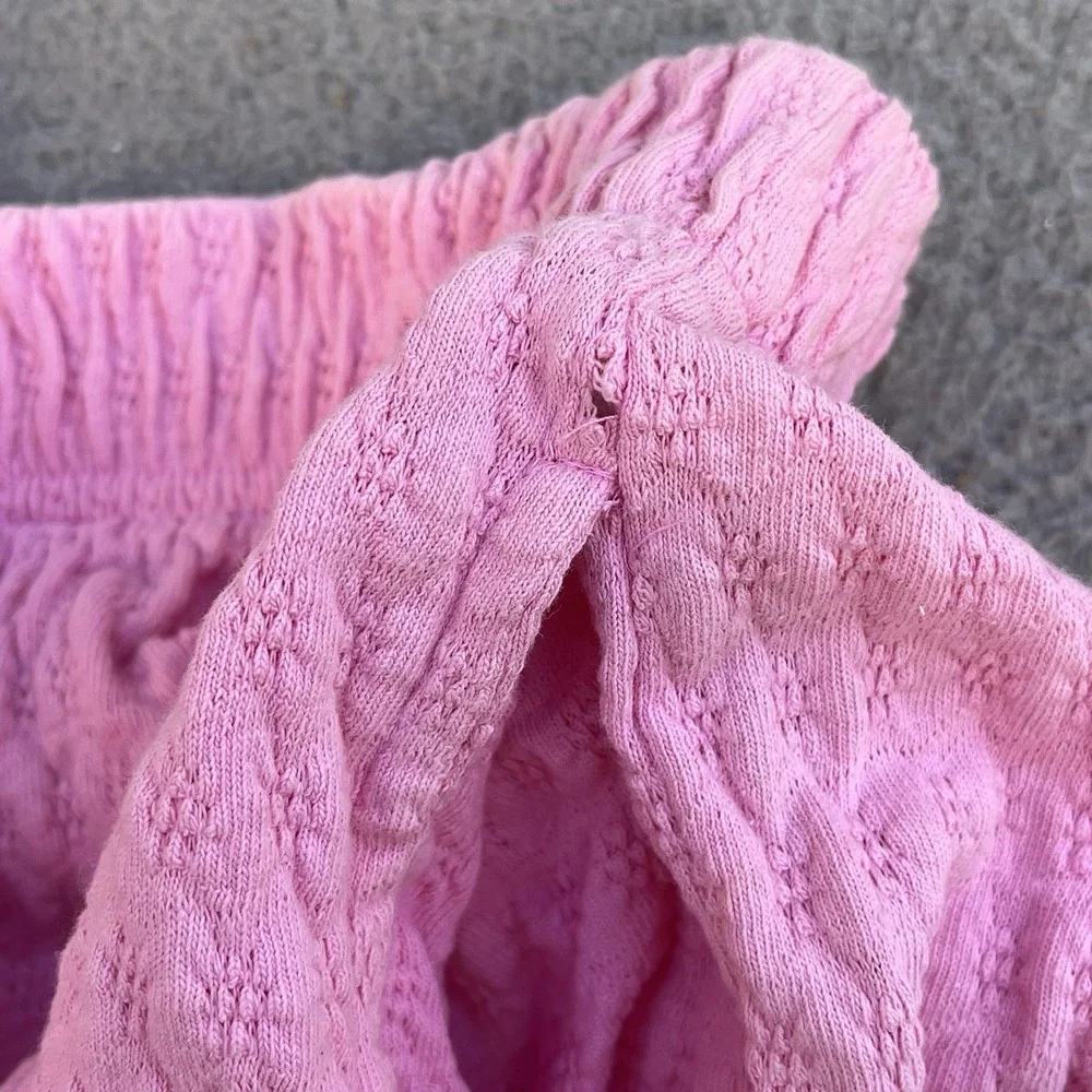 Vintage Time Square Sportswear Pink Shorts Y2K Textured Womens Large - Picture 7 of 9